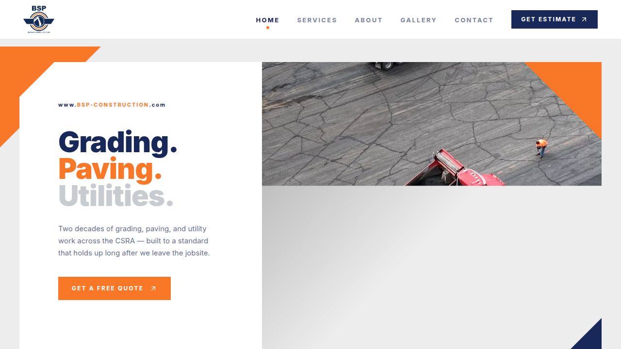 BSP Construction — #1 Paving, Grading & Utilities in Augusta GA & CSRA